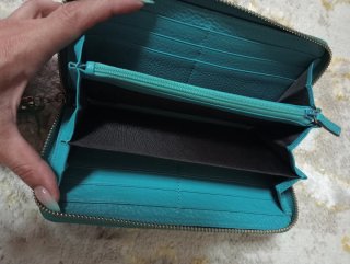 Portafoglio in pelle Gucci color turchese