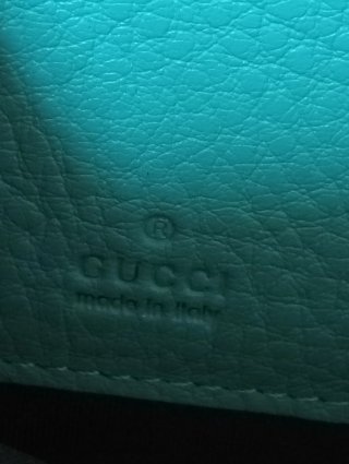 Portafoglio in pelle Gucci color turchese