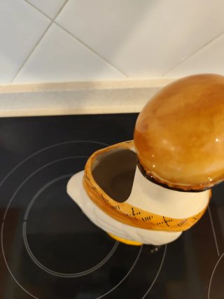 Pato de  cerámica soporte cubiertos