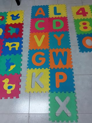 Puzzle Goma Eva Animales, Números y Letras