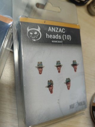 10 Cabezas Anzac para Minis 28mm