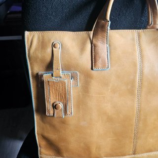 Bolso Piel Piquadro Portátil Marrón/Amarillo