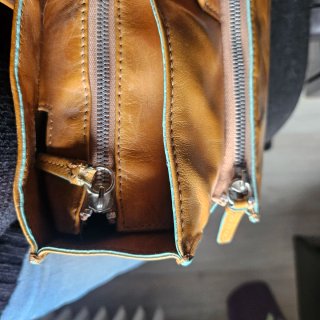 Bolso Piel Piquadro Portátil Marrón/Amarillo