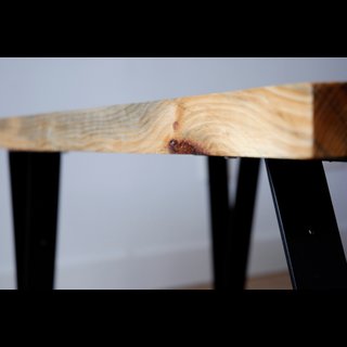 Mesa de centro madera y metal A MEDIDA