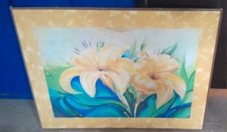 Cuadro Decorativo Flores Amarillas 122x92cm