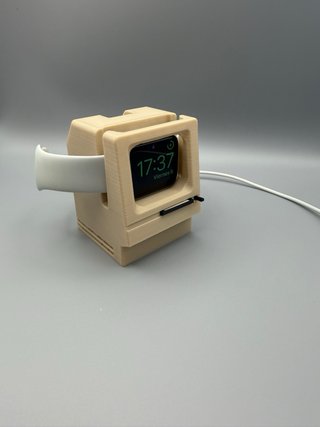 Base Carga Apple Watch Diseño Retro Mac