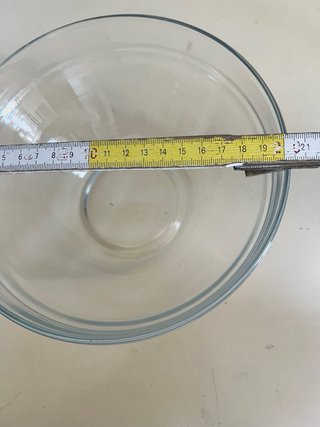 Coppa in vetro resistente