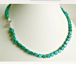 Collar Azurita y Plata de Ley