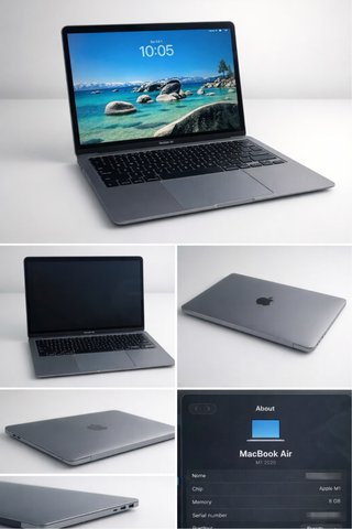 MacBook Air M1 2020 8GB RAM 256GB SSD 91% Batería
