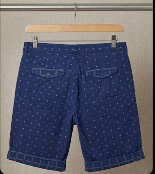 Bermudas de lino hombre azul
