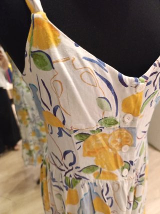 Vestido largo estampado floral