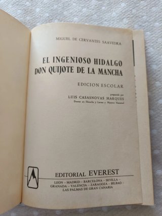 El ingenioso hidalgo Don Quijote de la Mancha