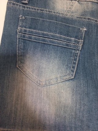 Mini saia de ganga azul Sem marca