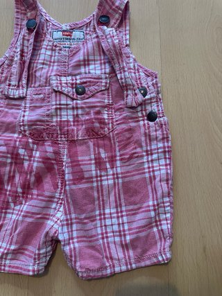 Peto bebé Levi's cuadros rosa 6 meses