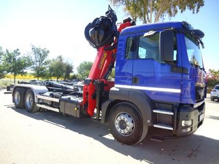 MAN TGS 26 440-CAMIONES GANCHO + GRUA