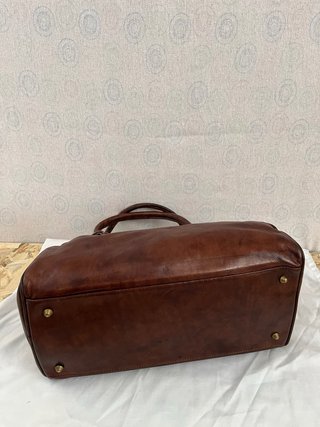 Borsa vintage vera pelle marrone handbag