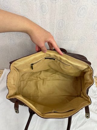 Borsa vintage vera pelle marrone handbag