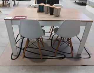 Mesa y 4 Sillas Comedor Cocina