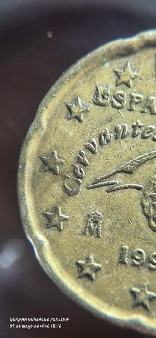 Moneda 20 céntimos euro error