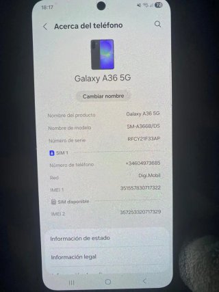Samsung Galaxy A36 5G Negro Nuevo