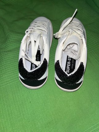 Golden Goose Sneakers Blancas con Estrella Platead