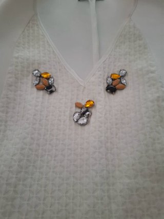 Vestido Zara Talla S Blanco