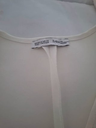 Vestido Zara Talla S Blanco