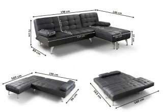 Sofá cama plateado