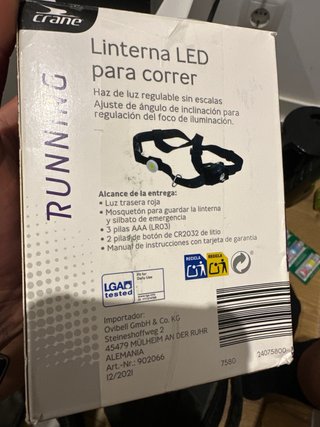 Linterna frontal para running