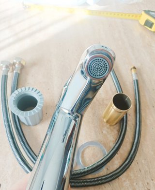 Rubinetto per lavandino nuovo argentato per bagno