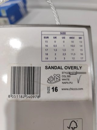 Sandali culla Chicco bianchi