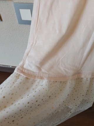 Vestido algodón falda tul niña