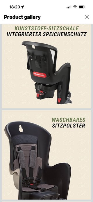 Silla bici Polisport Bilby RS Negra