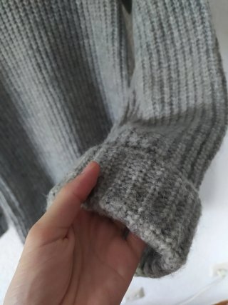 Vestido de punto Zara gris oversize T.XS
