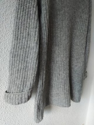 Vestido de punto Zara gris oversize T.XS