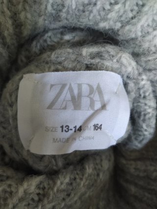 Vestido de punto Zara gris oversize T.XS