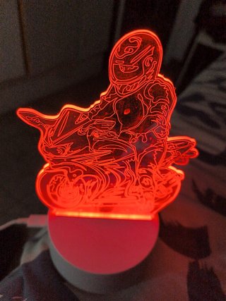 Lámpara LED Moto Acrílico Multicolor
