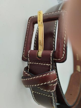 Cinturón de cuero marrón tamaño 85 cm