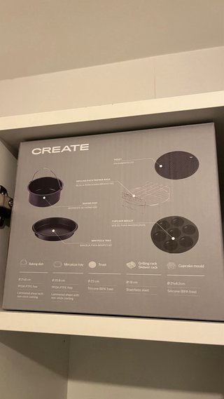 Freidora de Aire Create 6.2L + Accesorios