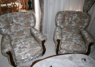 2 Sillones de Tela Estampada