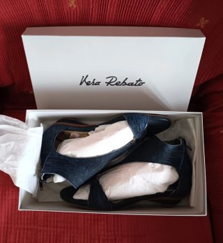 Sandalias de cuña azules
