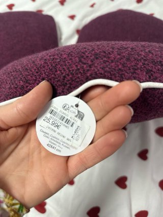 Cojines Maison du Monde Morado Blanco