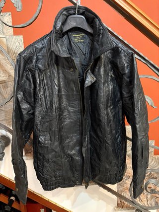 Giacca biker Patchwork Vera Pelle Leggera Vintage