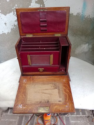 Escribanía Inglesa Caoba Antigua