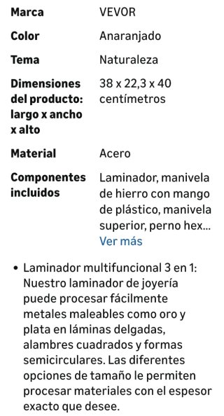 Laminadora Vevor Joyería Nueva