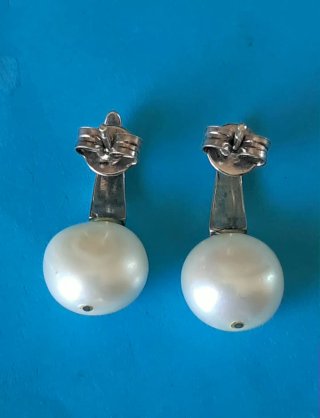 Pendientes Plata y Perla Cultivada
