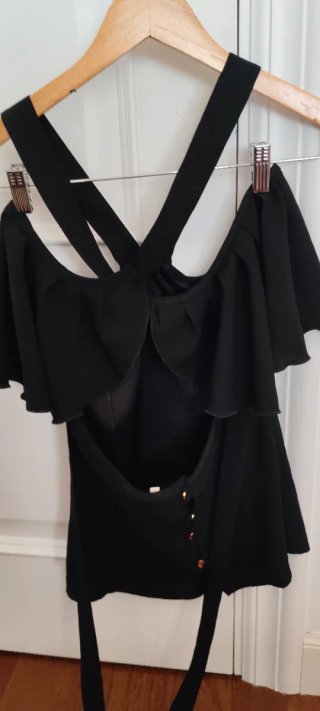 Top Sahoco hombros descubiertos negro
