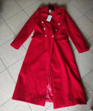 Cappotto lungo rosso