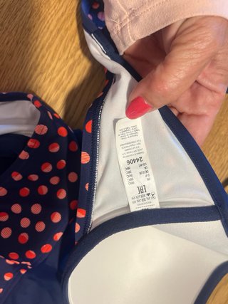 Bikini lunares azul y rosa