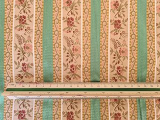 Tessuto jacquard a righe floreali 150x280